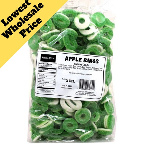 5 lbs halal bulk candy apple rings 