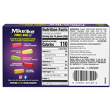 Box of Mike and Ike Thrill Ride candy mix with nutrition facts and ingredients listed.